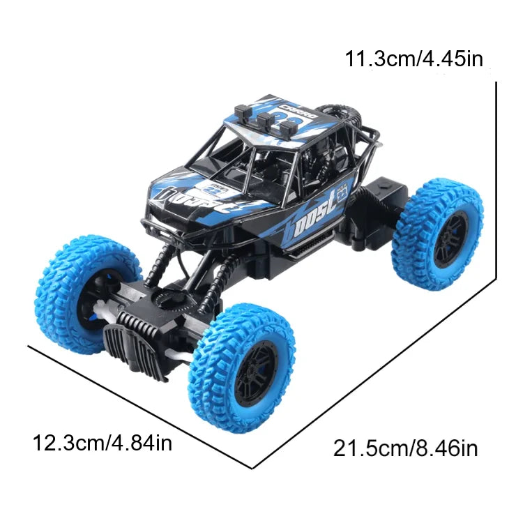 Remote Control Off-Road Car with Flashing Lights and Rubber Wheels