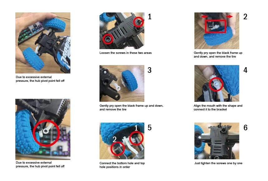 Remote Control Off-Road Car with Flashing Lights and Rubber Wheels